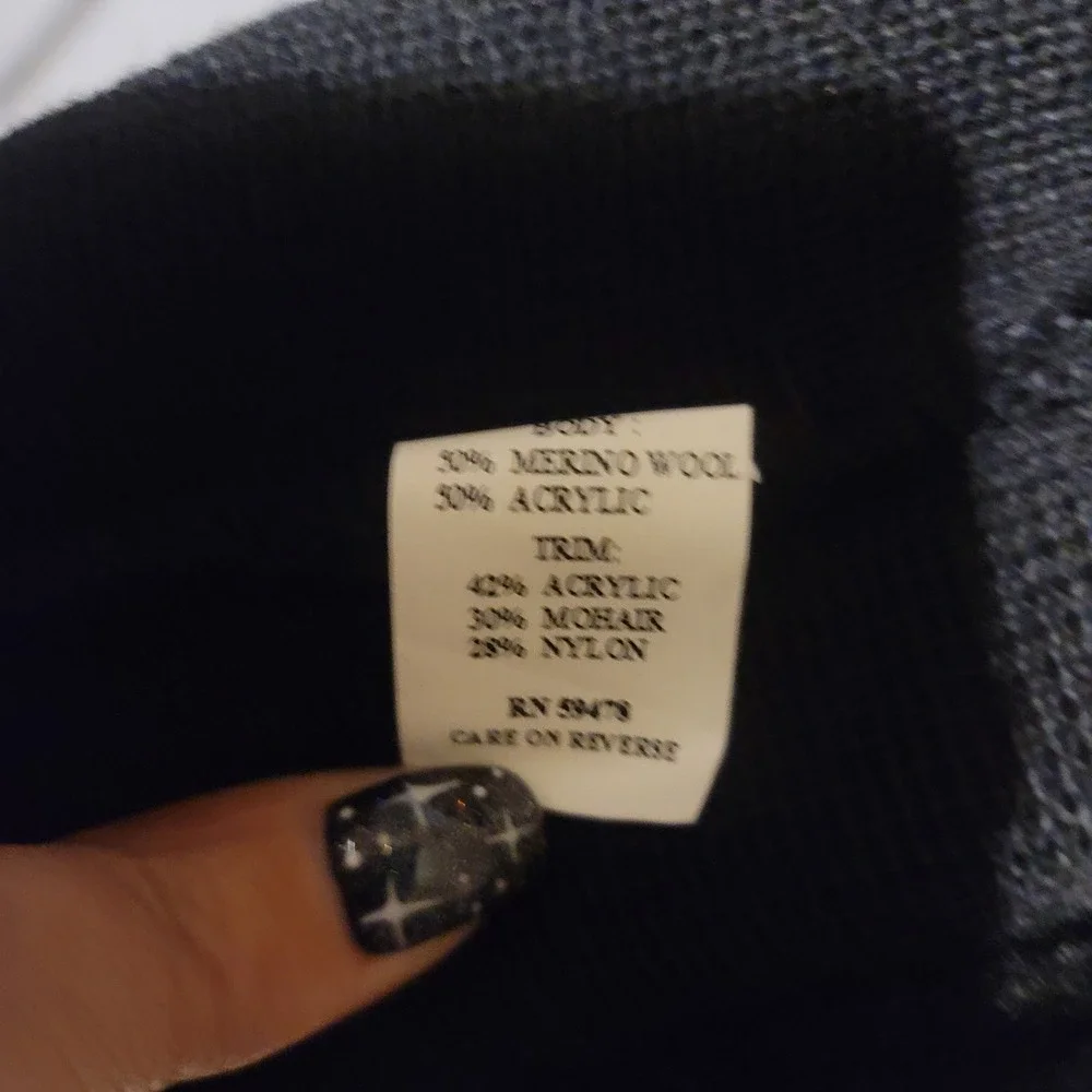 Clorinda Made in Italy‎ Black Merino Wool Mohair Blend Longline Cardigan Sweater